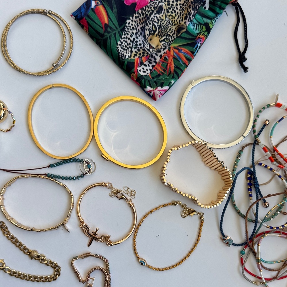 Elegant Bangle and Bracelet Set